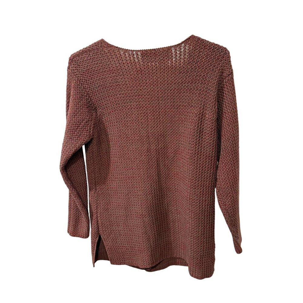 Peruvian Connection Asymmetrical Button Knit Cott… - image 6